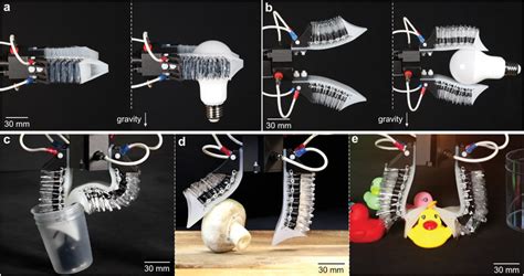 Robustness of the gripper. a,b) The gripper is mechanically robust and ...