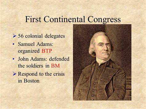 First Continental Congress First Continental Congress Colonial