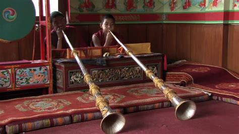 Traditional Tibetan Music Instrument Played By Students Of Jonangpa