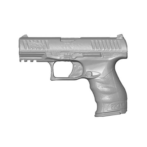 Fichier Stl Pistolet Walther Ppq M2 9mm Scan Taille Réelle 🩻・design à