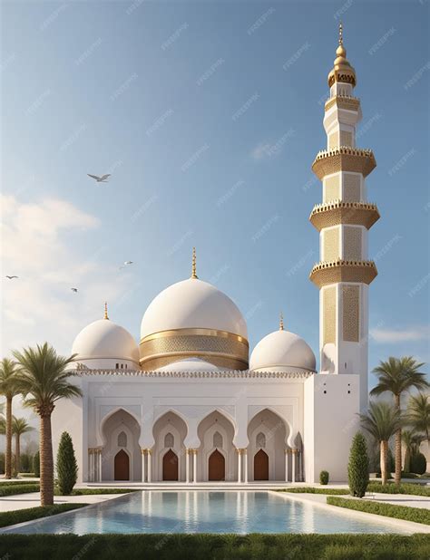 Premium AI Image | Islamic arch mosque design ramadan kareem wallpaper ...