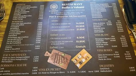 Le Comptoir Général Menu Et Tarifs Actualisés France Carte 2024 Menu Prix