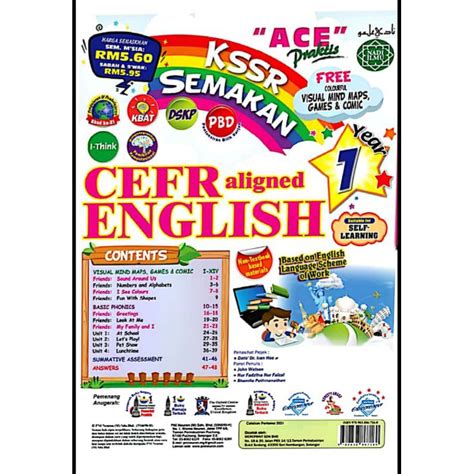 Ace Praktis Kssr Semakan Cefr Aligned English Year 1 Shopee Malaysia