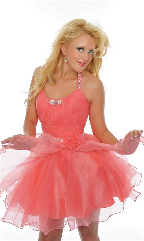 Venta Vestidos De Color Salmon Cortos En Stock