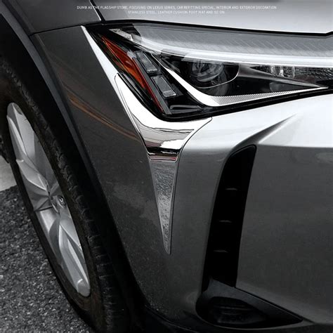 Abs Chrome Car Front Headlight Trim Cover Head Lamp Sticker For Lexus Ux200 Ux250h Ux260h