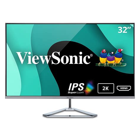 Best Buy ViewSonic VX3276 2K Mhd 32 IPS LED QHD Monitor Silver VX3276