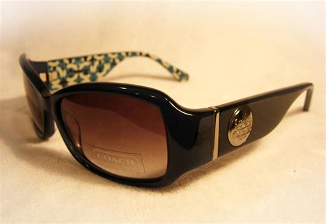 Brand New 100 Authentic Coach Sunglasses S2009 Teal Heritage Logo Silver W Case