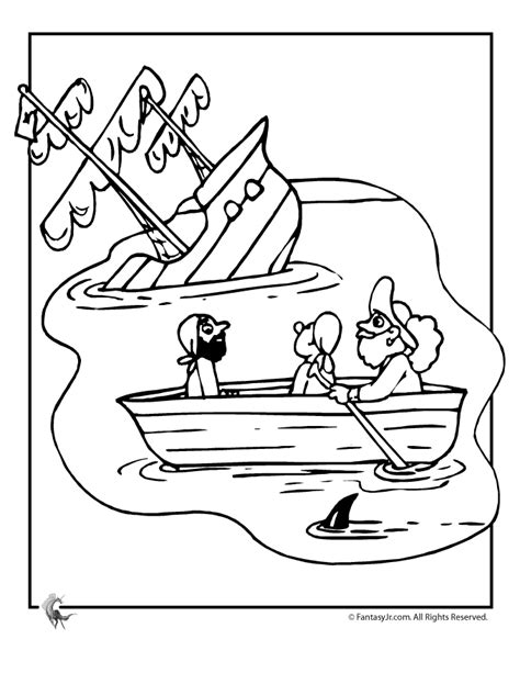 Sinking Pirate Ship Coloring Page | Woo! Jr. Kids Activities : Children ...