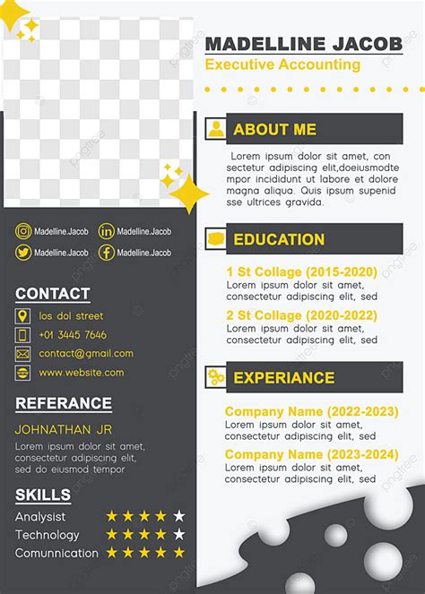 fresh graduate cv template dark template   pngtree