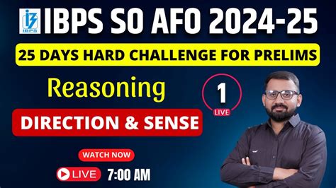 IBPS SO AFO 2024 25 Reasoning Direction Sense YouTube