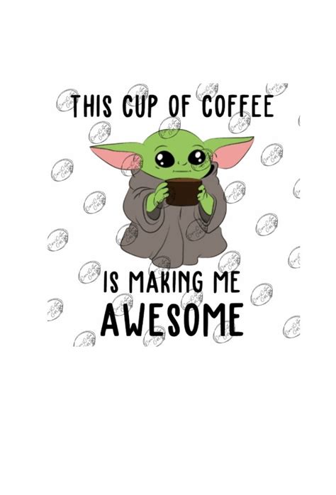 Baby Yoda Coffee Png - Etsy