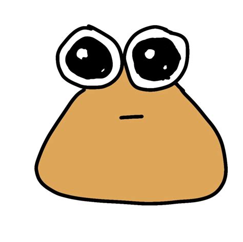 Pou con ojos tiernos | Garabatos lindos, Pegatinas bonitas, Minion dibujo