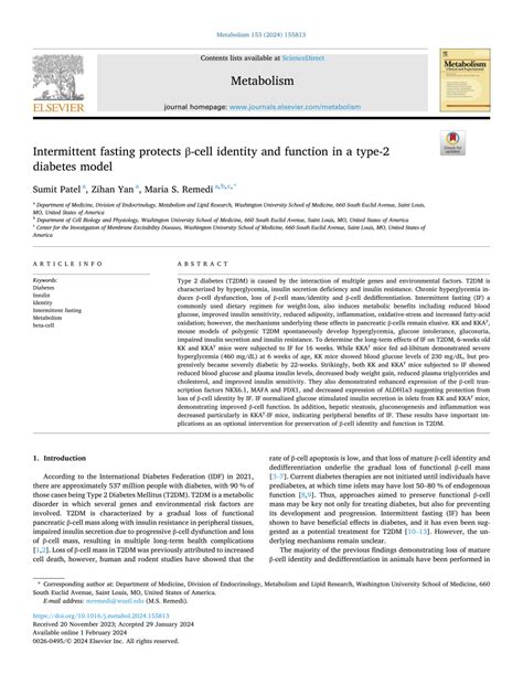 Pdf Chronic Katp Inhibition In Vivo Results In Decreased Ca