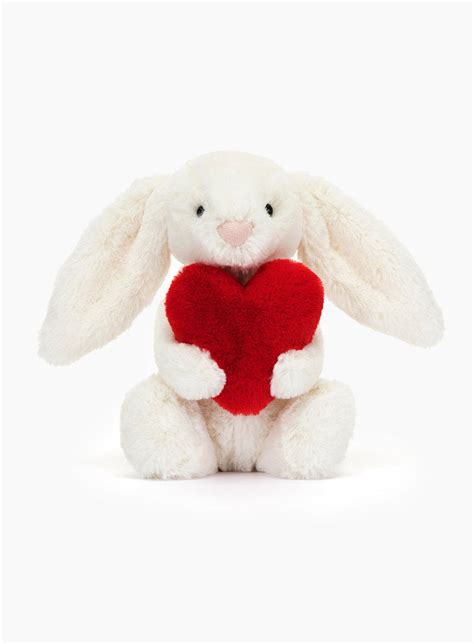 Jellycat Small Bashful Red Love Heart Bunny Trotters London