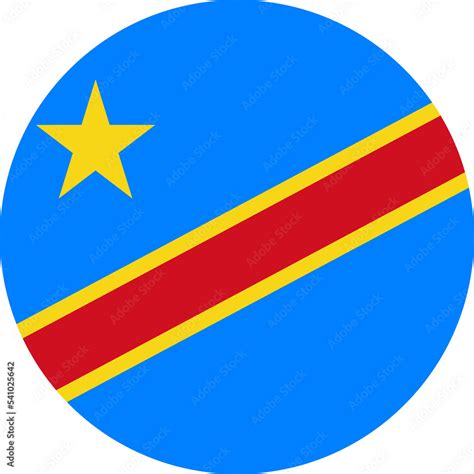 Democratic Republic of the Congo Round Flag. DR Congo DRC DROC Circle ...