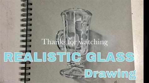 How To Draw Realistic Glass Narrated Step By Step Tutorial Youtube