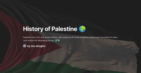 History of Palestine 🌍