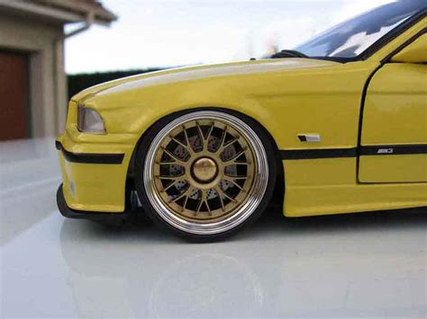 Miniature Bmw M E Ut Models Jaune E Jantes Bbs Bords Larges