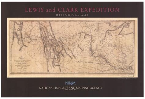 Historical Lewis and Clark Expedition Historical Map - United States ...