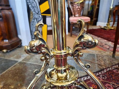 Antiques Atlas Victorian Brass Extending Standard Oil Lamp As A