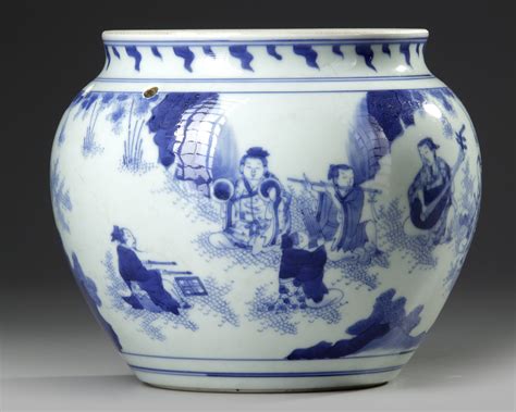 A Chinese Blue And White Jar Qing Dynasty 1644 1911