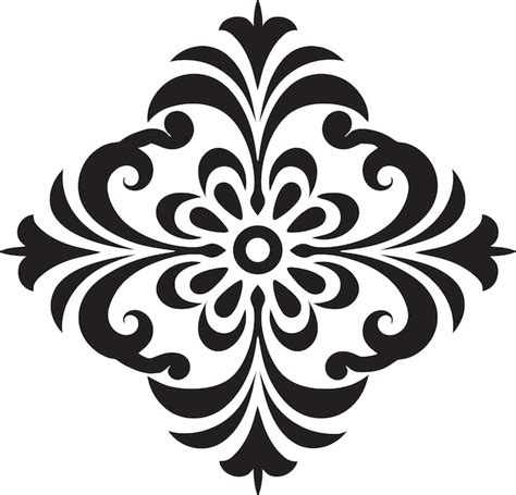 Premium Vector Filigree Reverie Black Deco Logo Timeless Opulence