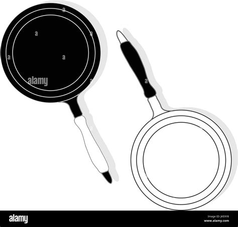 Frying Pan Illustration Isolated Set Stock Vector Image Art Alamy