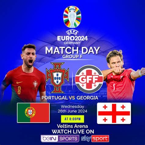 Euro 2024 Poster Portugal Vs Georgia Template Postermywall