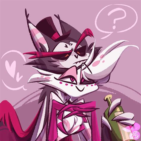 Angel Dust Teasing Husk Fanart By Artist Railwynn Hazbinhotel