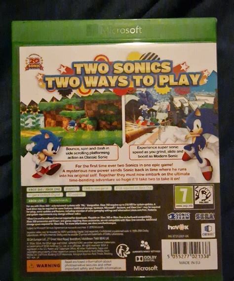 Xbox One Sonic Generations Classics Xbox 360 Game Good 5055277021338