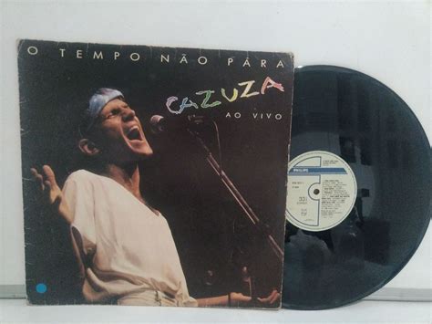 Lp Disco Vinil Cazuza O Tempo N O P Ra Ao Vivo Item De M Sica Usado