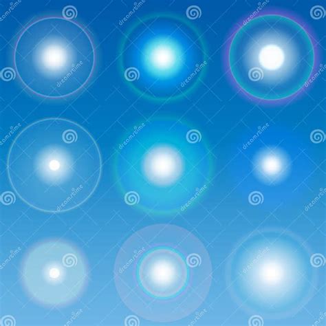 Vector Lens Flares Set Collection 1 Stock Vector Illustration Of