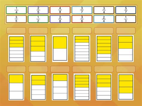 fraction visual lesson  match
