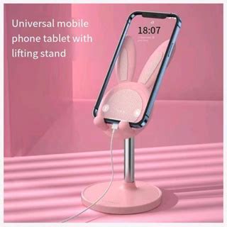 Cute Bunny Phone Stand Angle Height Adjustable Cell Phone Stand For