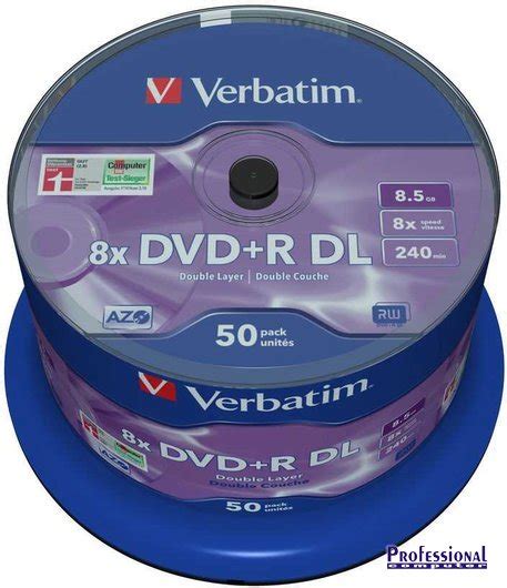 Verbatim DVD R DL 8 5GB 8x 50db Os Henger CD DVD Lemez