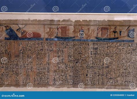 Papyrus of Old Ancient Egyptian Book of Dead Editorial Photography ...