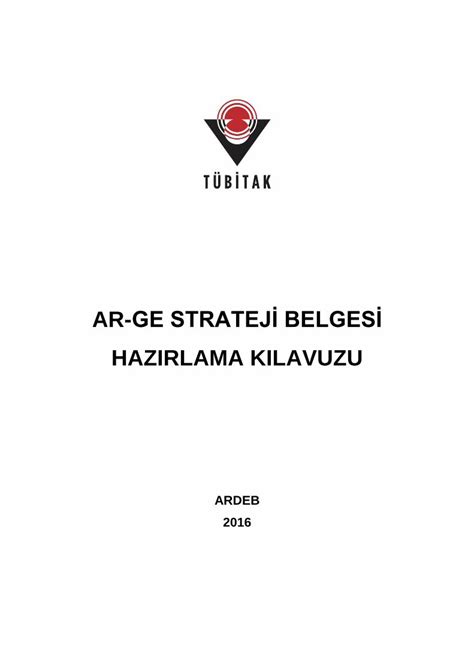 PDF ar ge strateji belgesi hazırlama kılavuzu DOKUMEN TIPS