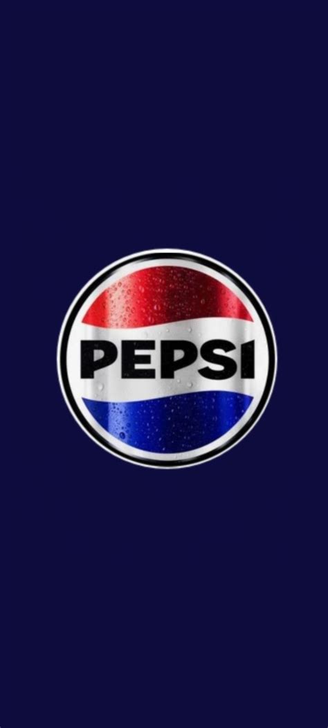 the pepsi logo on a dark blue background