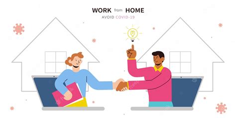 Premium Vector Work From Home Banner