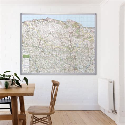 Exmoor National Park Wall Map | Tiverton, Minehead, Dulverton, Lynton ...