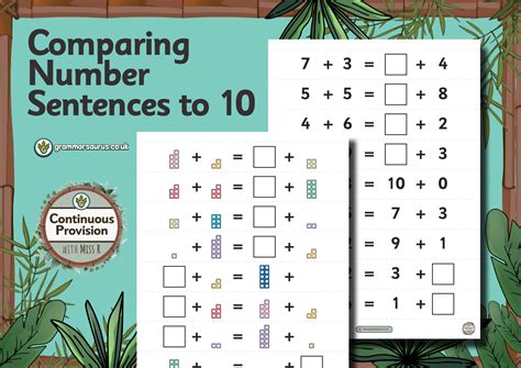 Continuous Provision Maths Comparing Numbers Sentences To