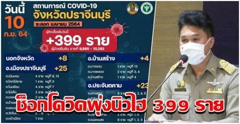 บ้านเมือง ปราจีนบุรีช็อก โควิดพุ่งนิวไฮ 399 ราย โยงคลัสเตอร์ไซต์งาน