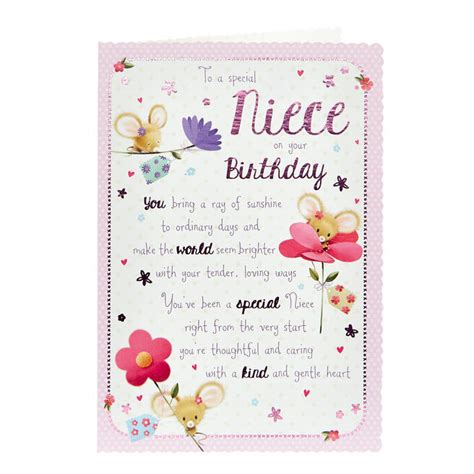 Niece Birthday Cards Personalised Happy Birthday Niece And Great Niece Cards Uk Card Factory