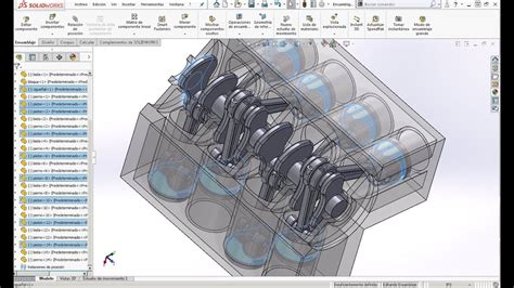 ENSAMBLE DE MOTOR V8 EN SOLIDWORKS 2018 YouTube