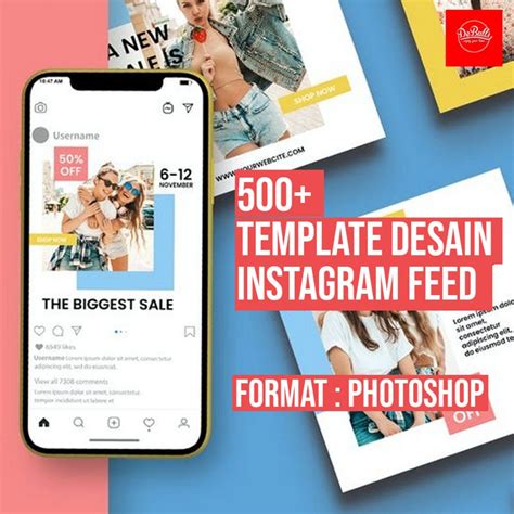 Jual Template Instagram 500 Template Desain Feed Produk Instagram