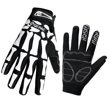 Mens Womens Garra Fantasma Esqueleto Humano Motocicleta Luvas De Dedo