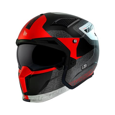 Mt Helmets Streetfighter Sv S Totem B Rouge Mat Casques Modulaires Mt