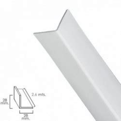 Perfil Pvc Angulo X Mm Blanco Barra Metros Wolfpack Linea