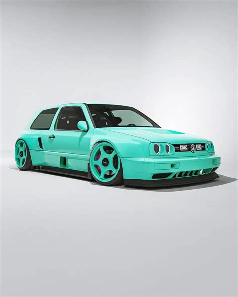 Wildest Mk3 Vw Golf Feels Minty Wide Slammed In Cgi Ahead Of Real World Build Autoevolution