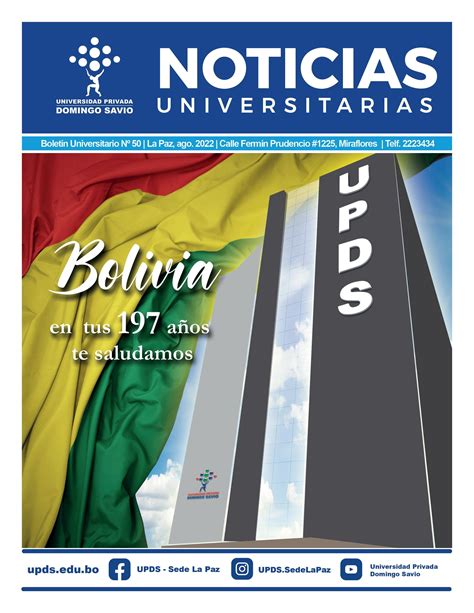 Boletín Universitario Sede La Paz Agosto 2022 by UNIVERSIDAD PRIVADA